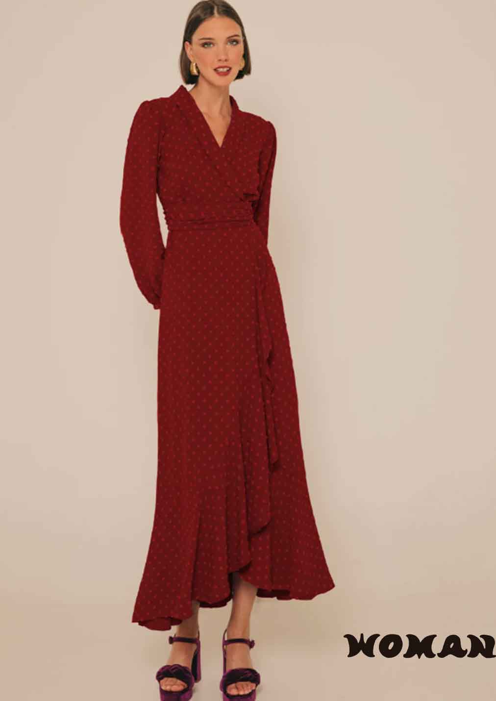 Vestido CHERUBINA Chanty Burdeos