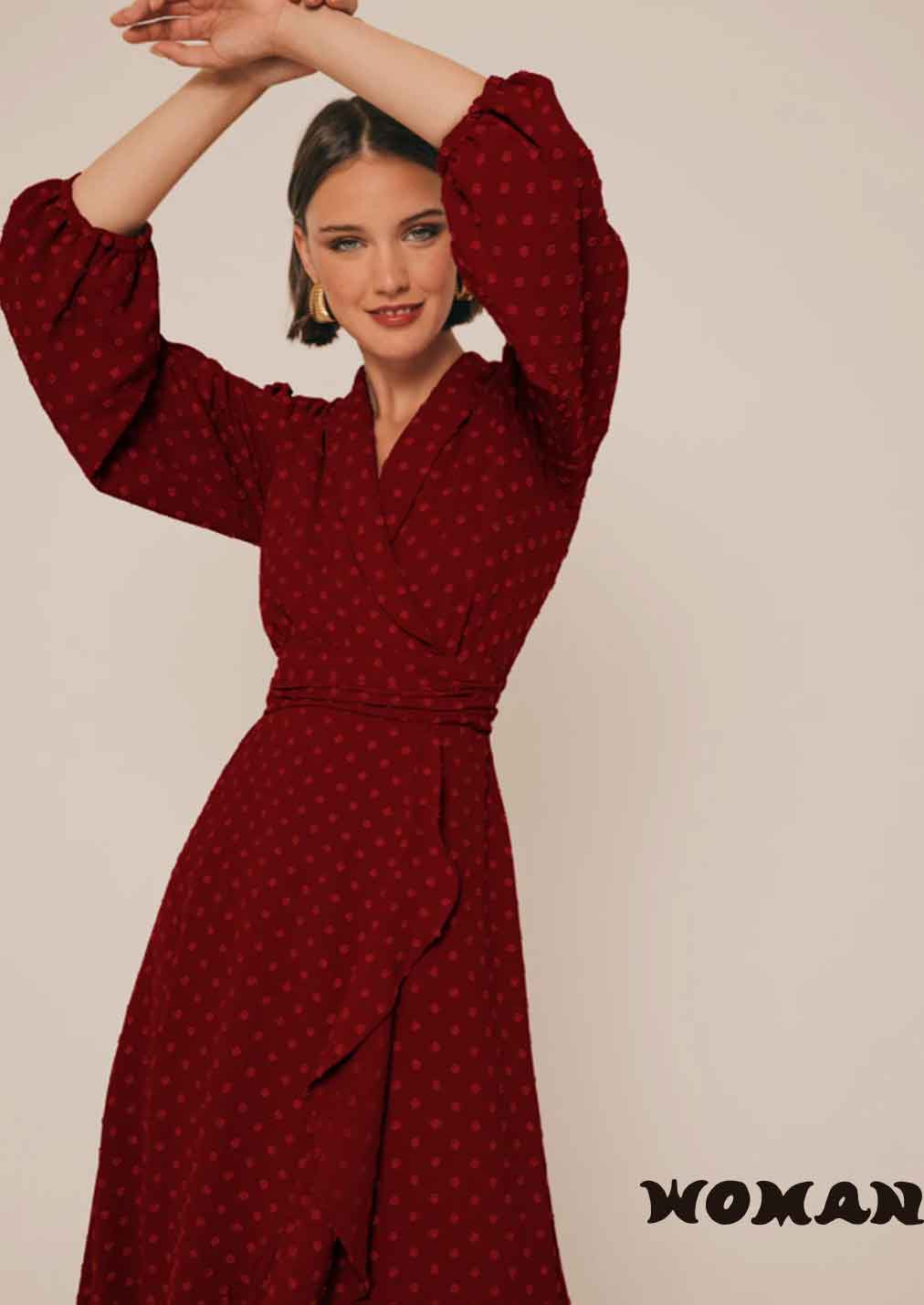 Vestido CHERUBINA Chanty Burdeos