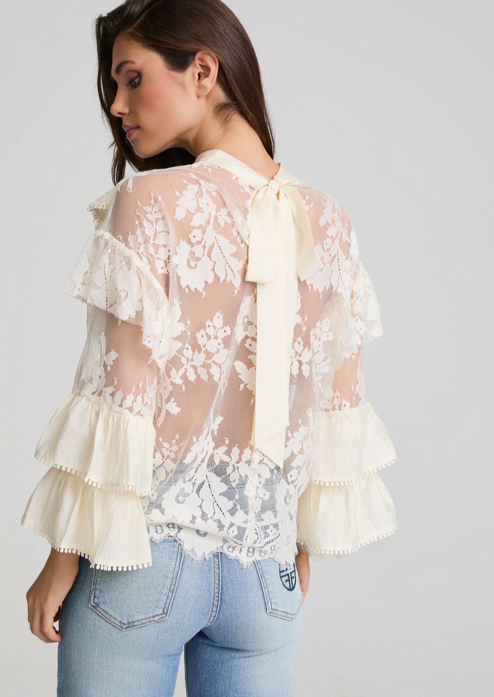 Blusa FETICHE SUANCES Flor de encaje