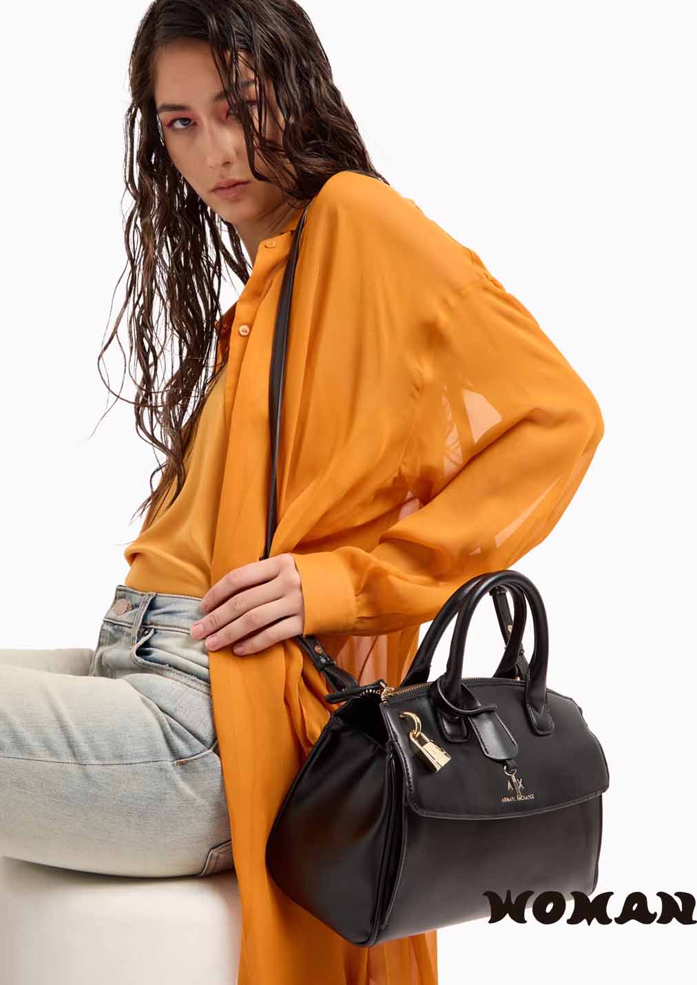 Bolso NEGRO Armani Exchange CON CANDADO ASV