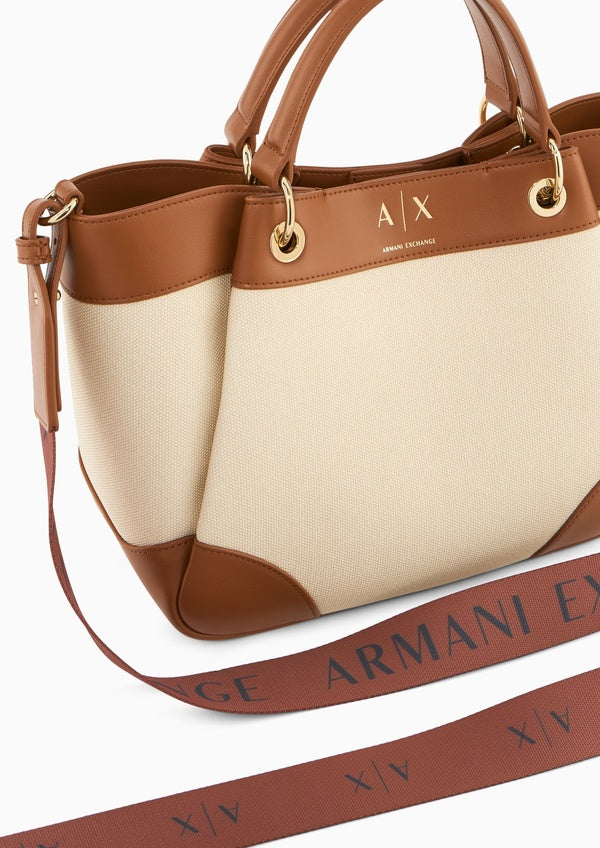 Armani Exchange Beige Shopper Bag