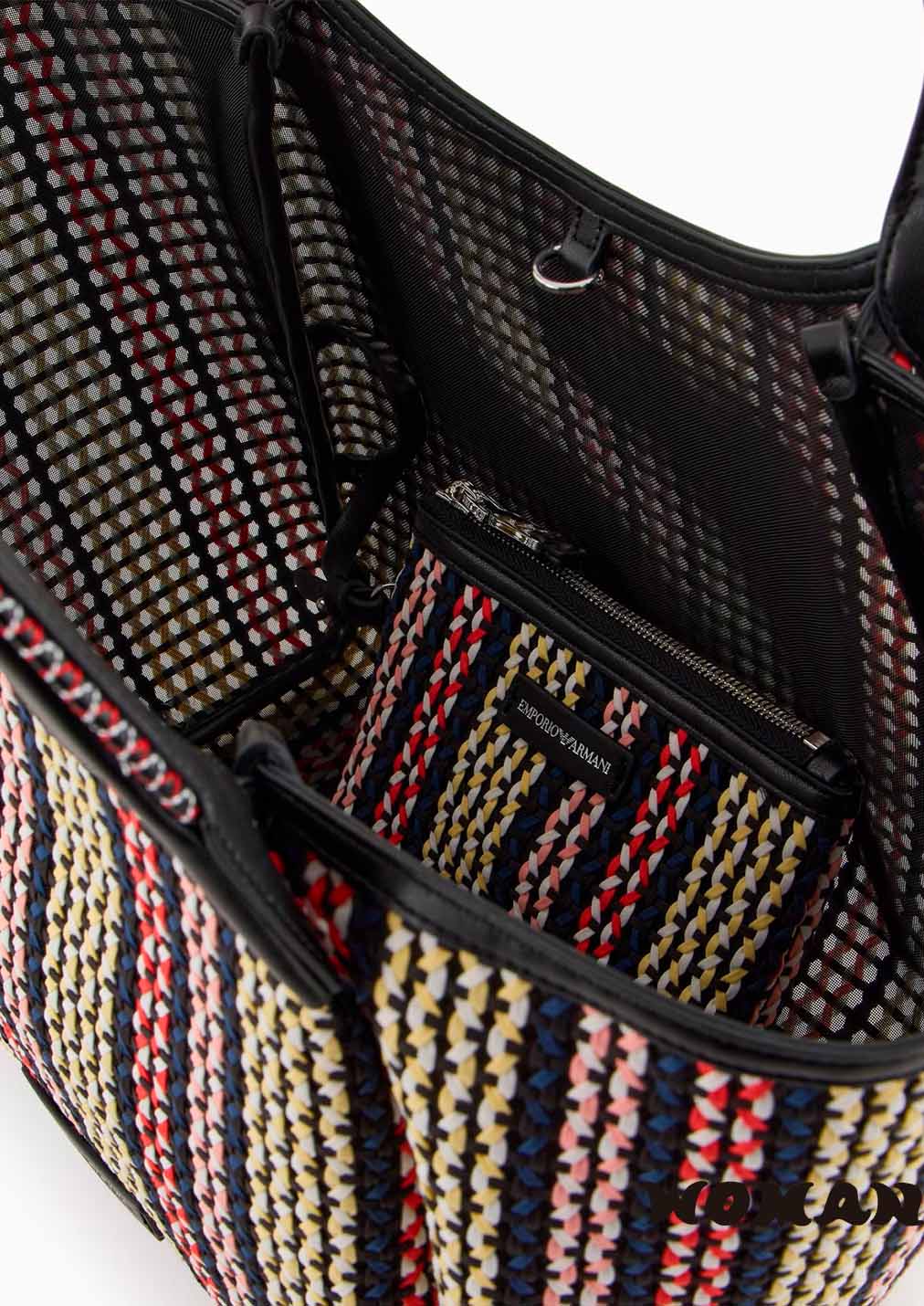 Emporio Armani braided mat bag