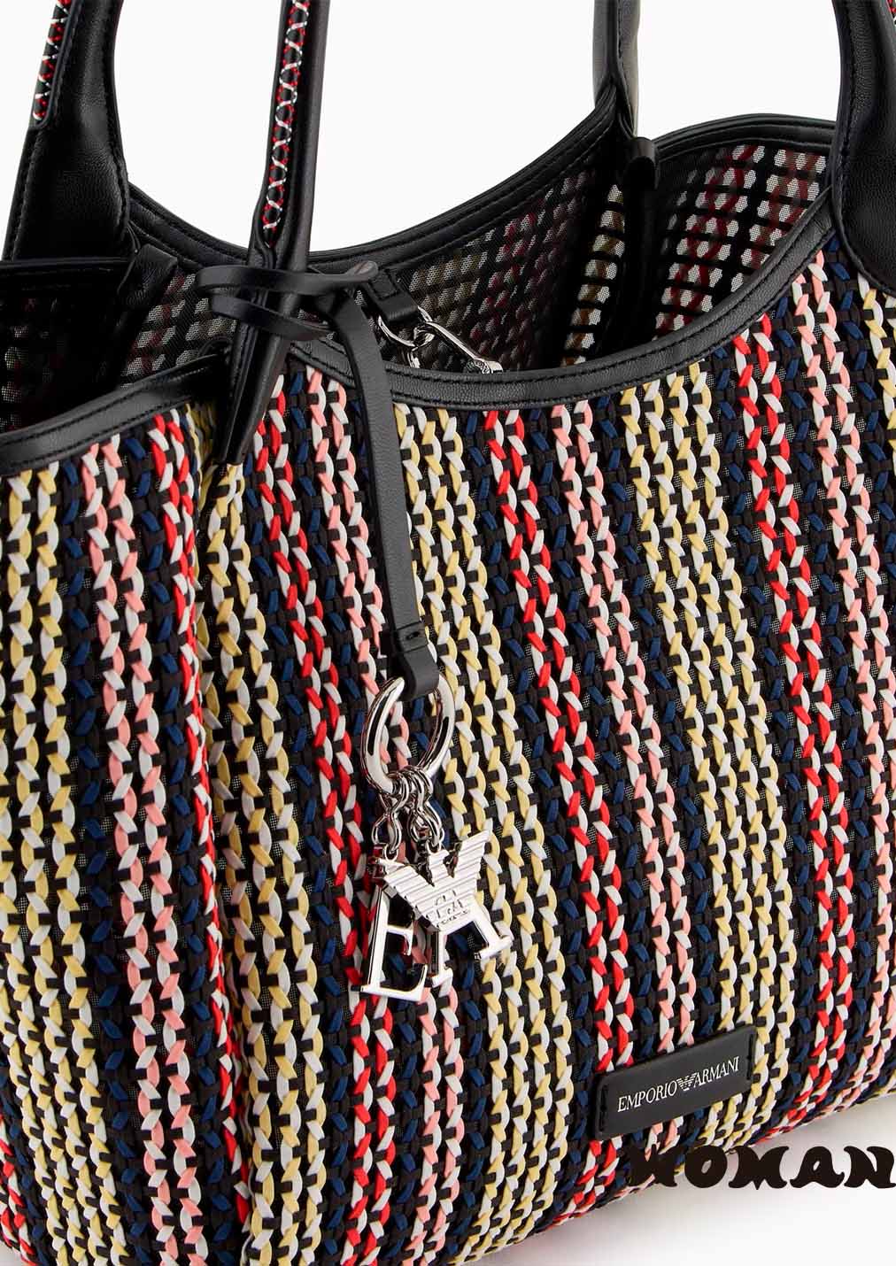 Emporio Armani braided mat bag