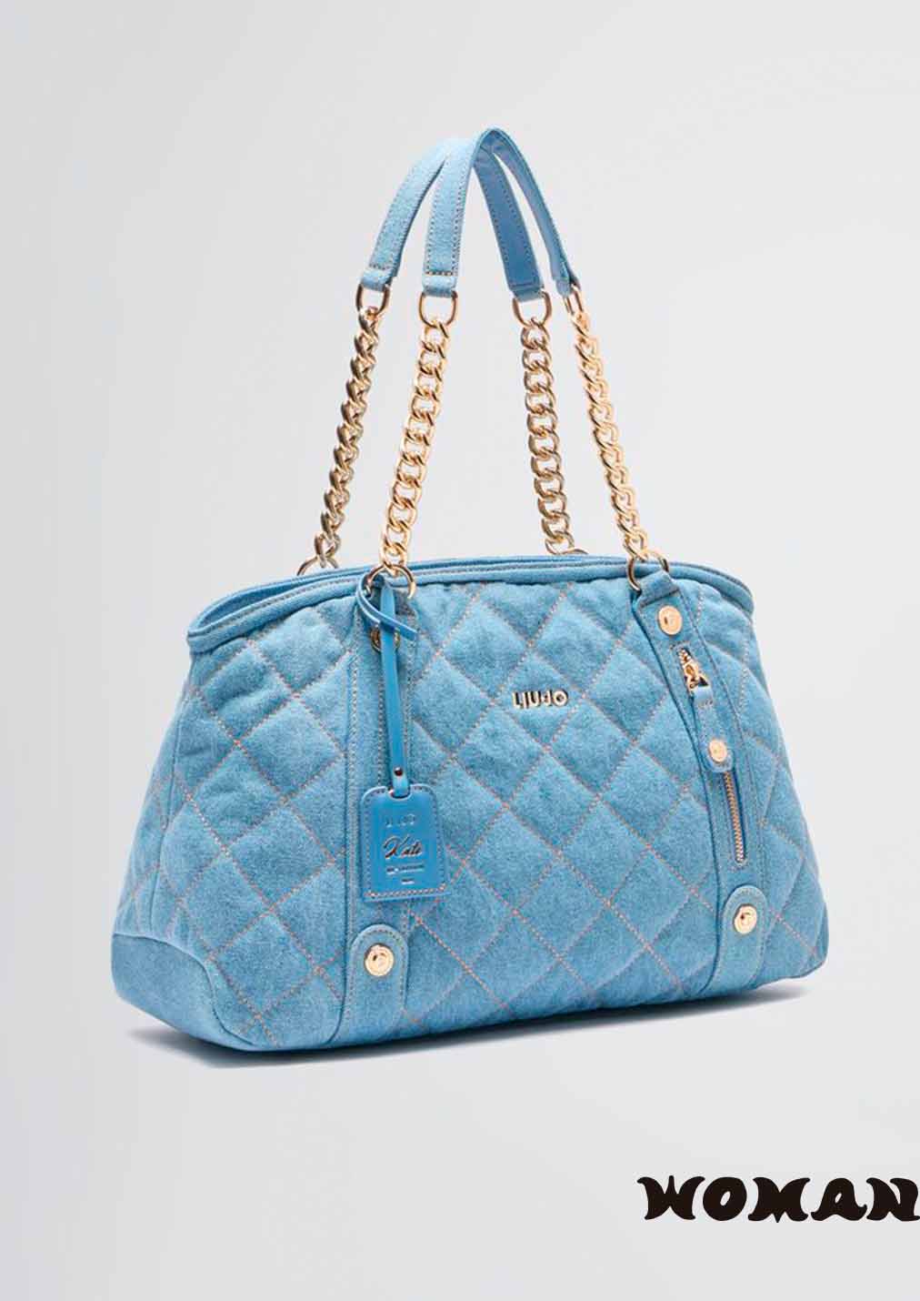 Bolso Liujo tote de denim guateado