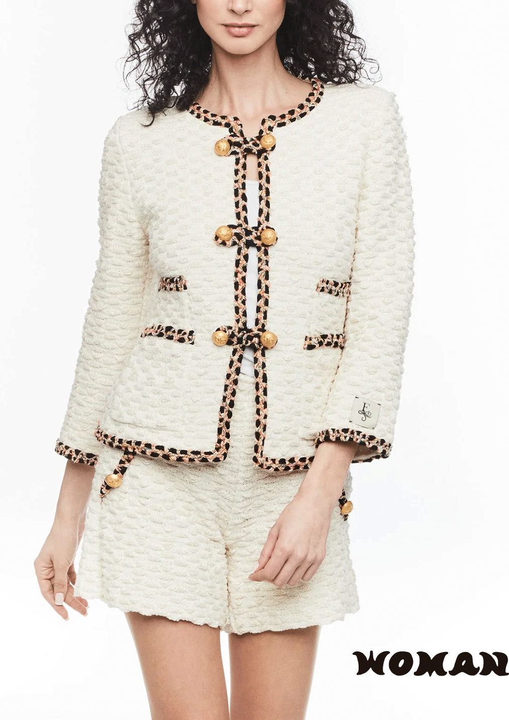 The Extreme Collection TWEED JACKET WITH GOLDEN BUTTONS BETH