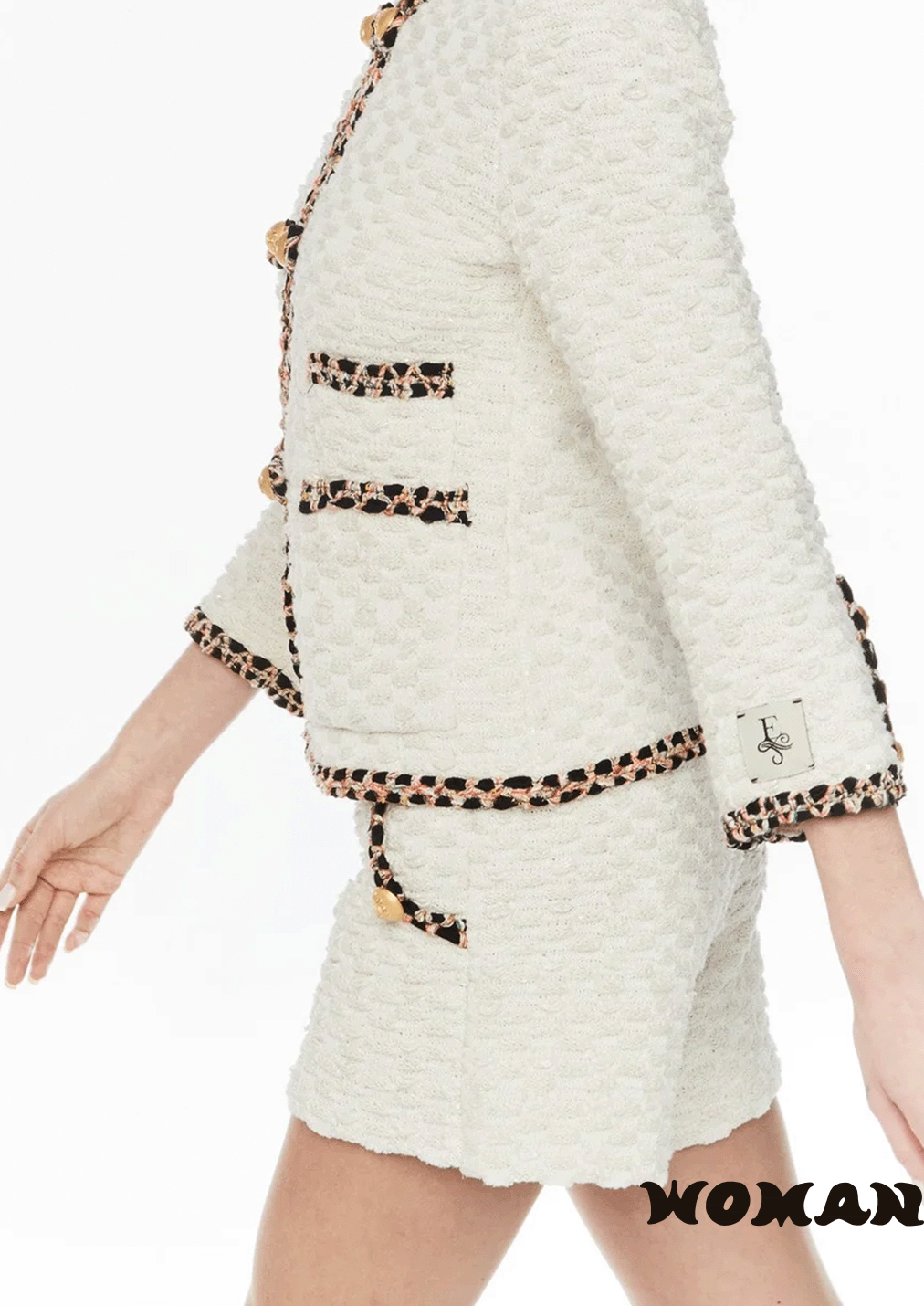 The Extreme Collection TWEED JACKET WITH GOLDEN BUTTONS BETH