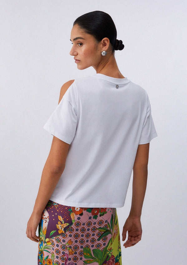 Camiseta LIUJO con bordados de pedrería
