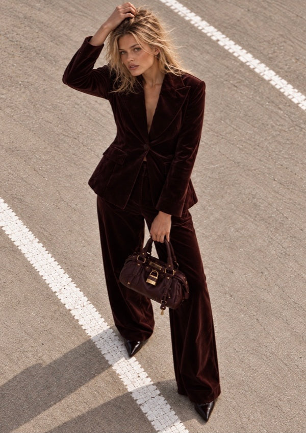 Traje Pantalón FETICHE SUANCES Chocolate Velvet