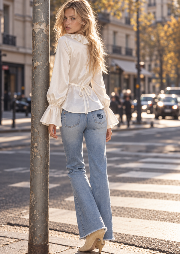 Camisa FETICHE SUANCES Ivory Ruffle