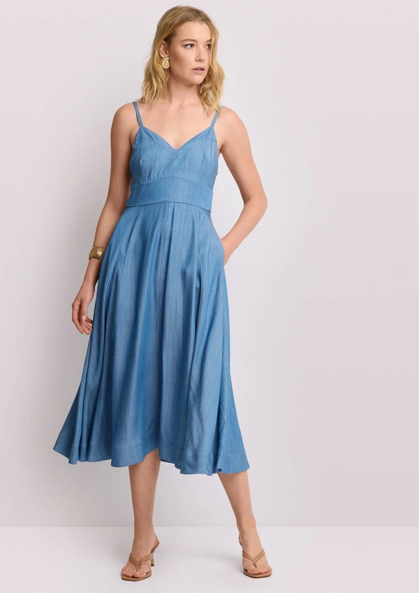 Vestido KOCCA midi de tirantes - Arfilla