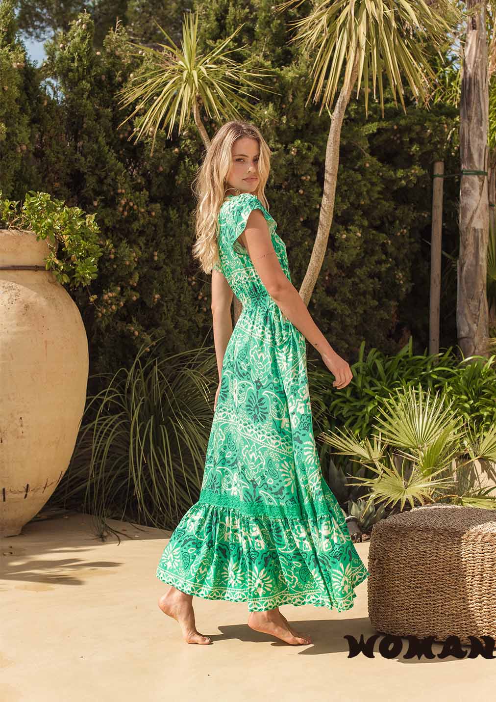 Carmen Jade Print Dress