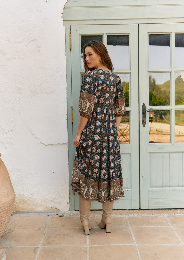 Vestido Jaase Print Midi