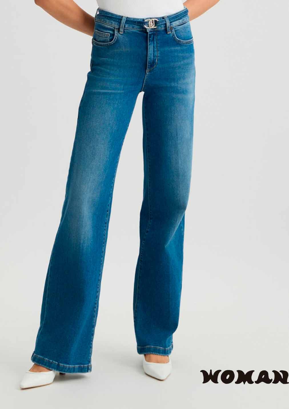 LIUJO flared jeans with belt