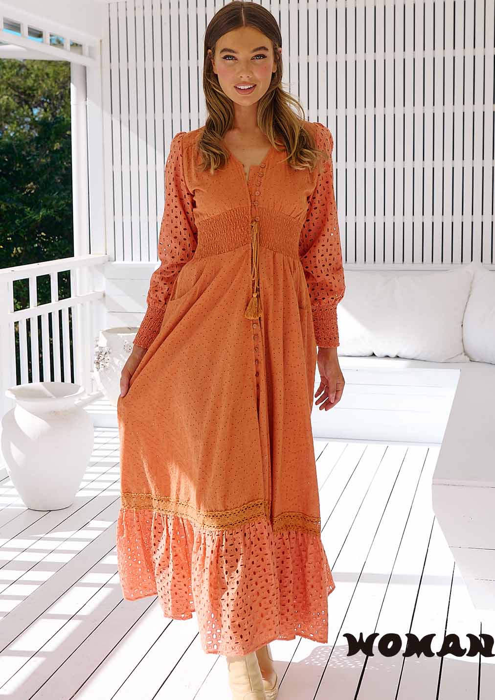 Jaase dress TANGERINE GLOW SABRINA