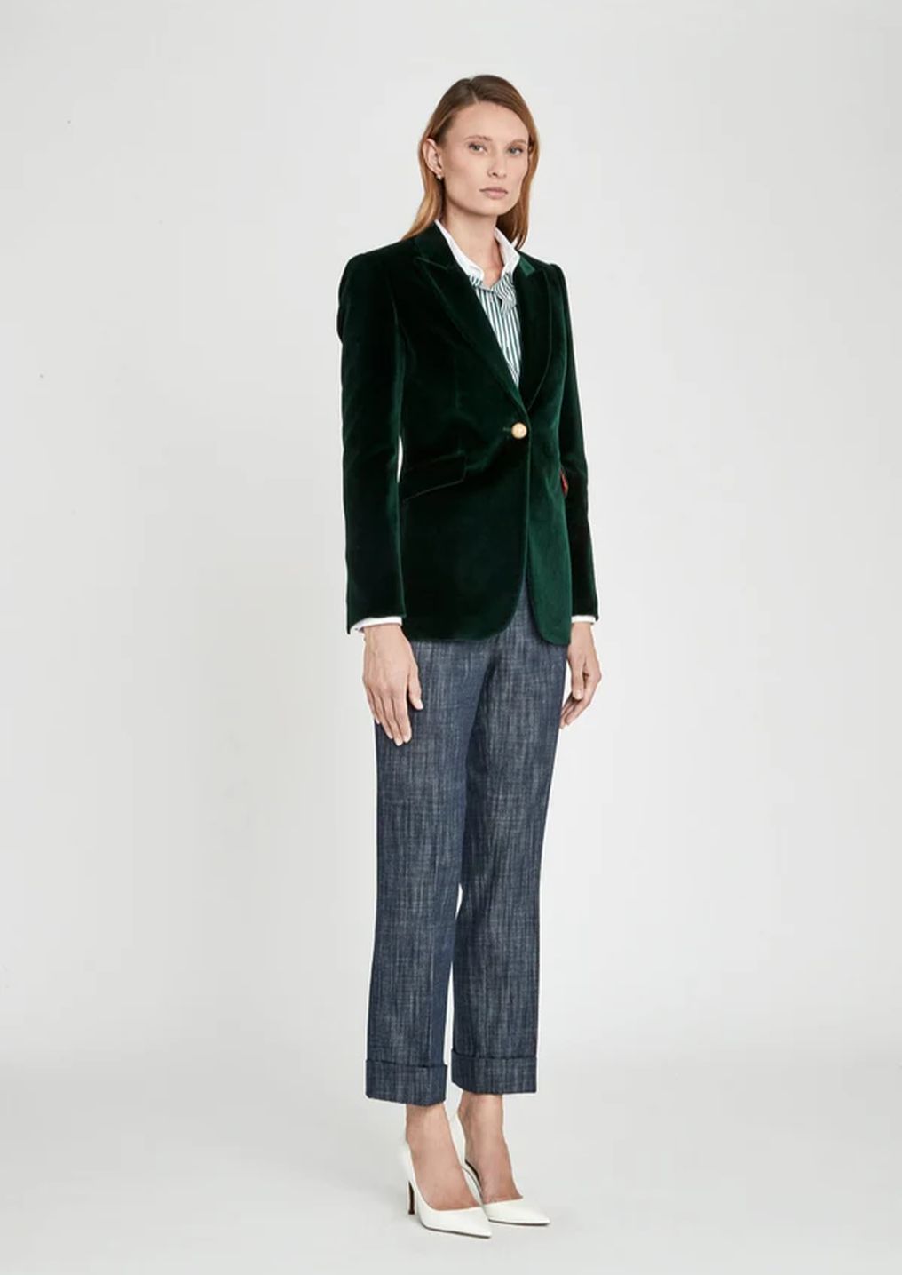 The Extreme Collection Olive Paris Velvet Blazer