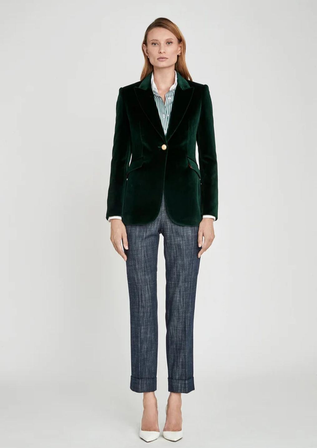 The Extreme Collection Olive Paris Velvet Blazer