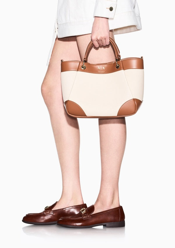 Bolso Armani Exchange Shopper beige