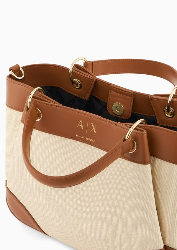 Bolso Armani Exchange Shopper beige