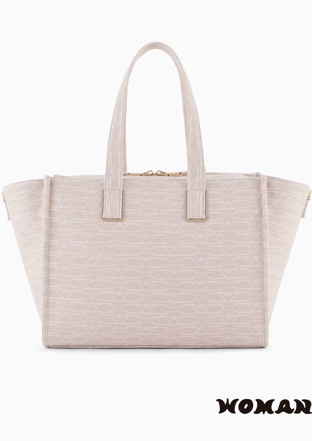 Emporio Armani bag in jacquard woven canvas