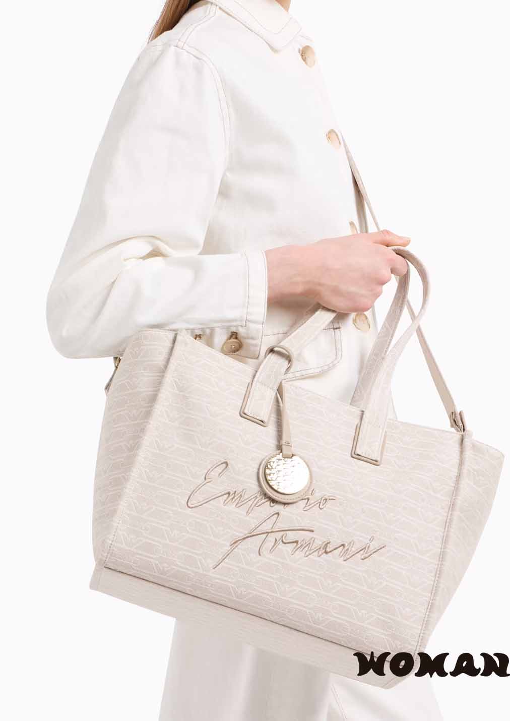 Emporio Armani bag in jacquard woven canvas
