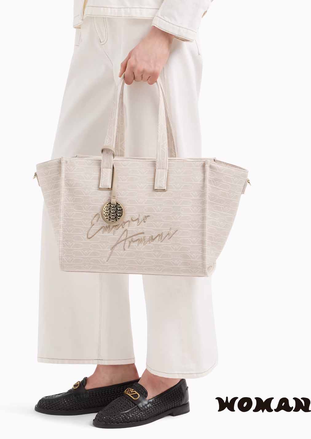 Bolso Emporio Armani en lona de tejido jacquard