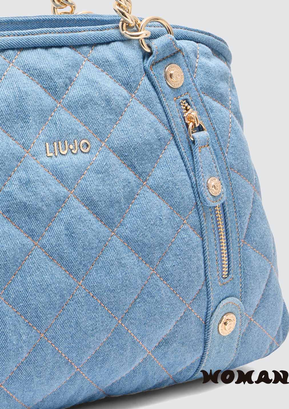 Bolso Liujo tote de denim guateado