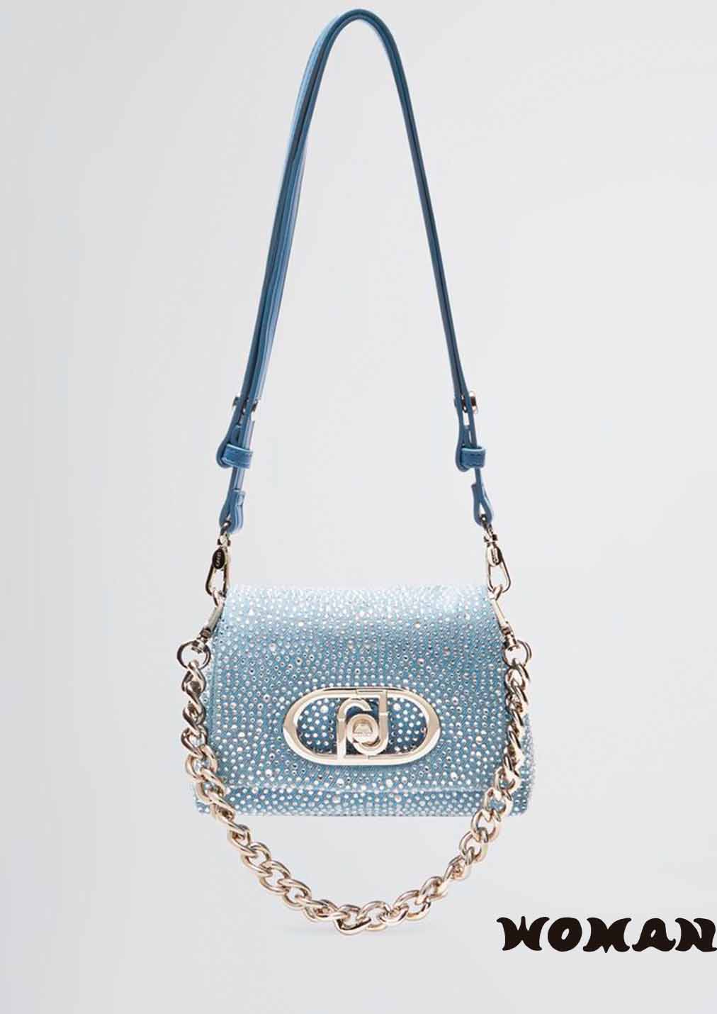 Liujo LaPuffy bag in denim with rhinestones