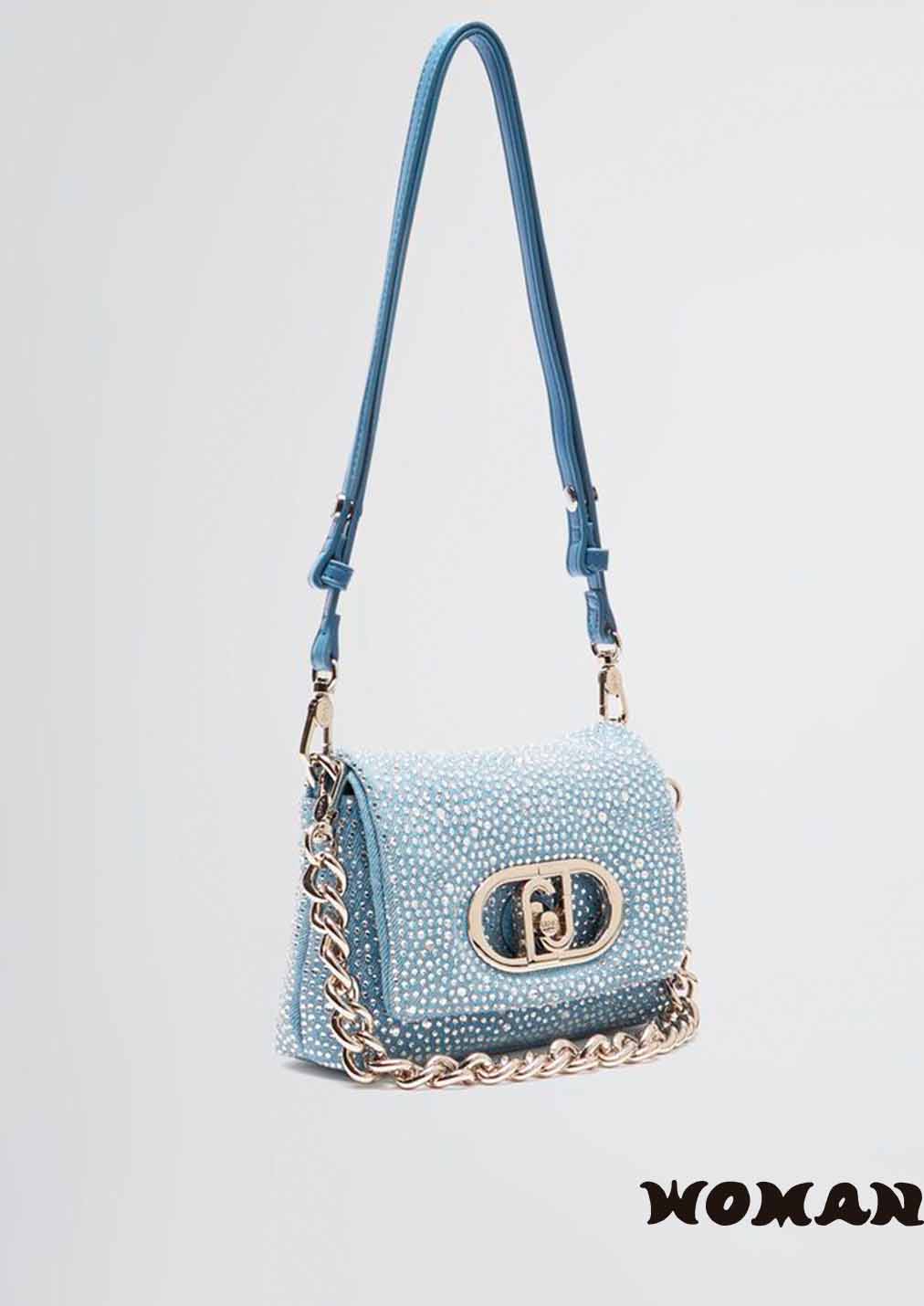 Liujo LaPuffy bag in denim with rhinestones