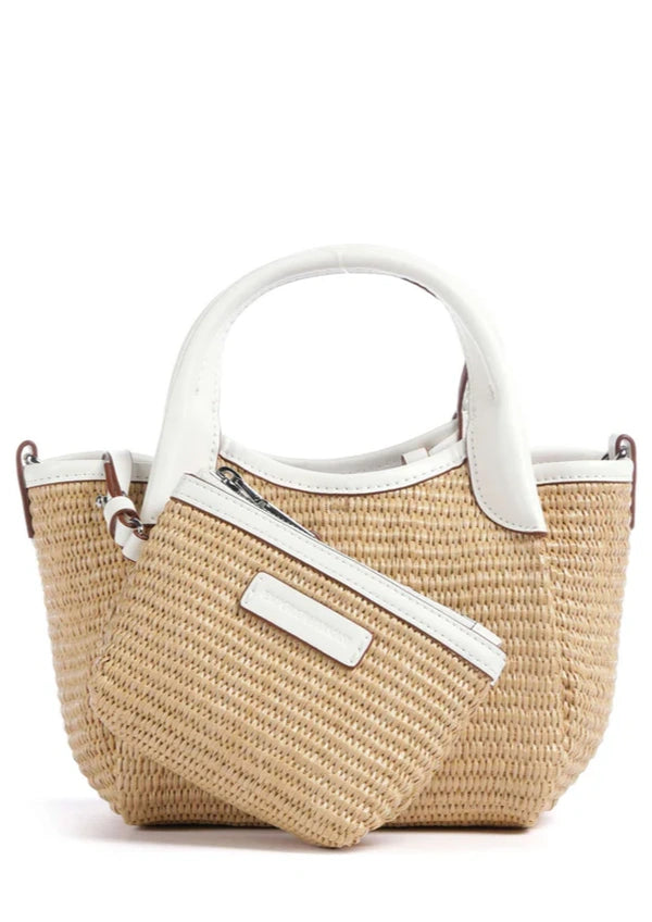 Bolso Emporio Armani Mini Shopper Blanco