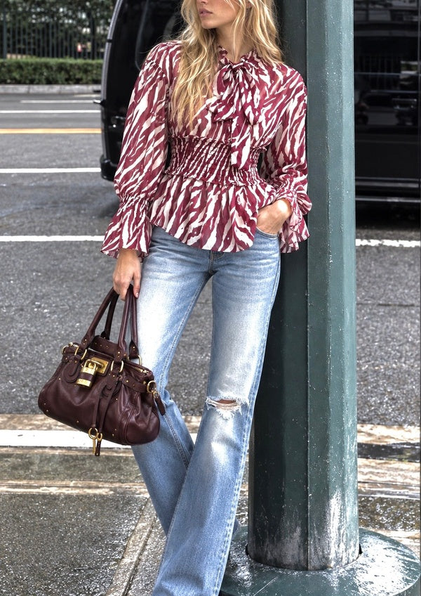 Camisa FETICHE SUANCES Zebra Wine