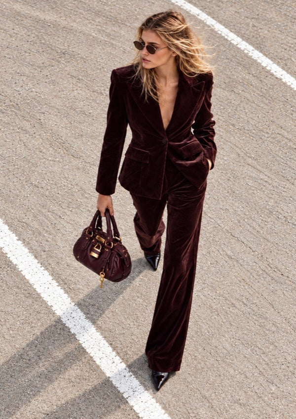 Traje Pantalón FETICHE SUANCES Chocolate Velvet