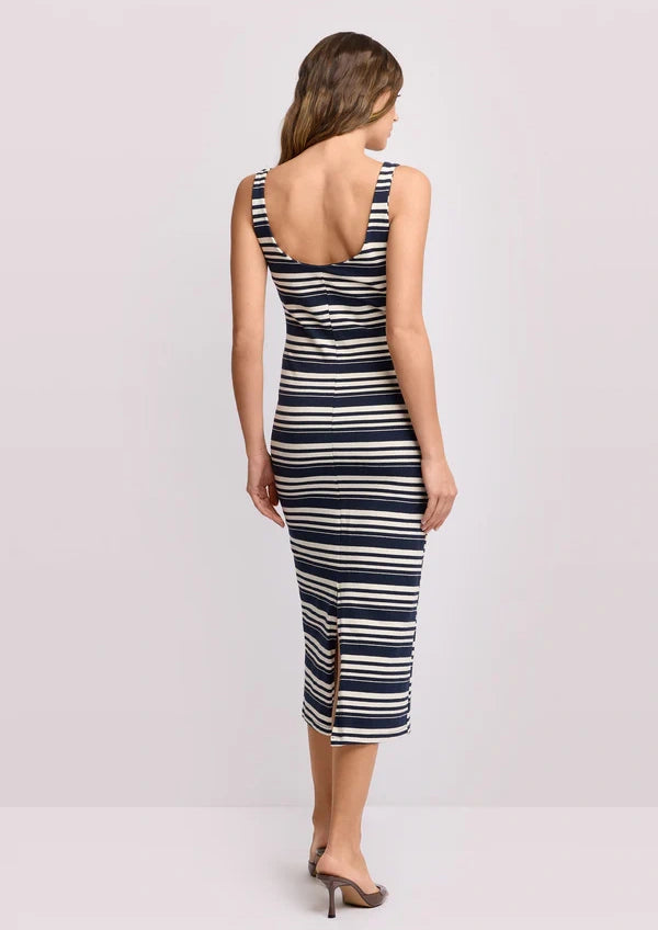 Vestido KOCCA midi de rayas - Benedicte