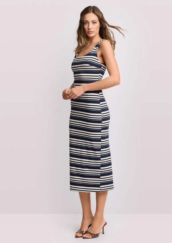 Vestido KOCCA midi de rayas - Benedicte
