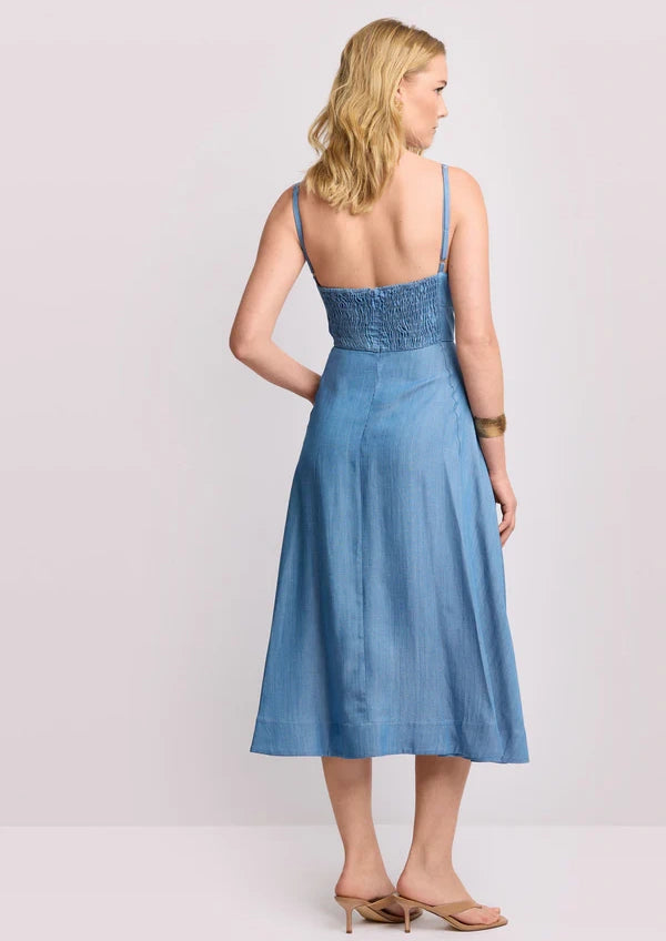 Vestido KOCCA midi de tirantes - Arfilla