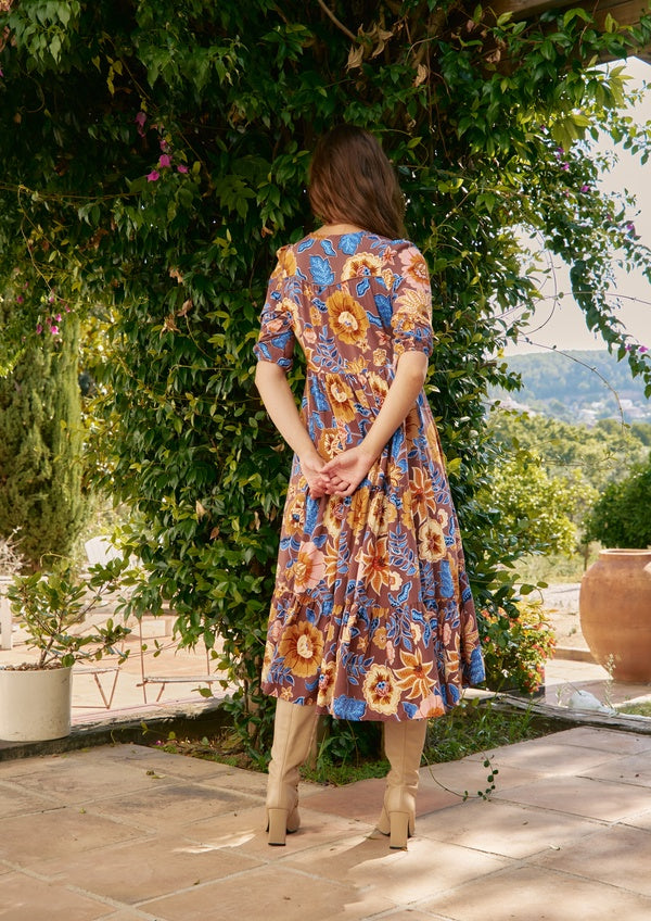 Vestido Jaase Tierra Print Eve Midi