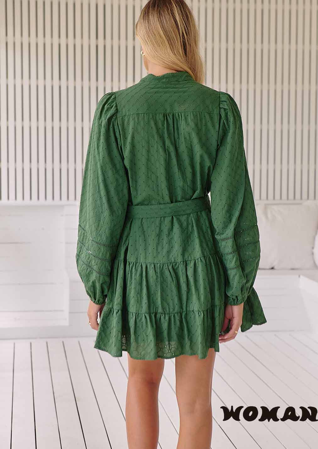 Vestido Jaase EMBROIDERED PINE