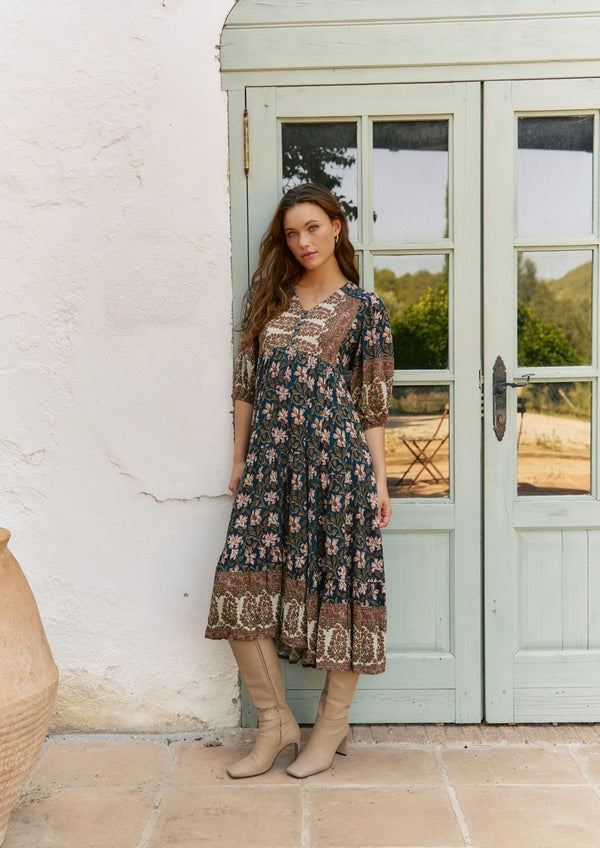 Vestido Jaase Print Midi