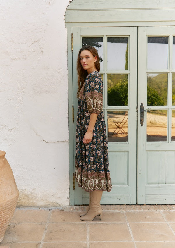 Vestido Jaase Print Midi