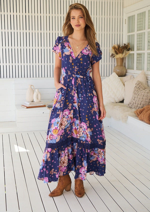 jaase midi dress Jaase Wild Whim Carmen Midi Dress