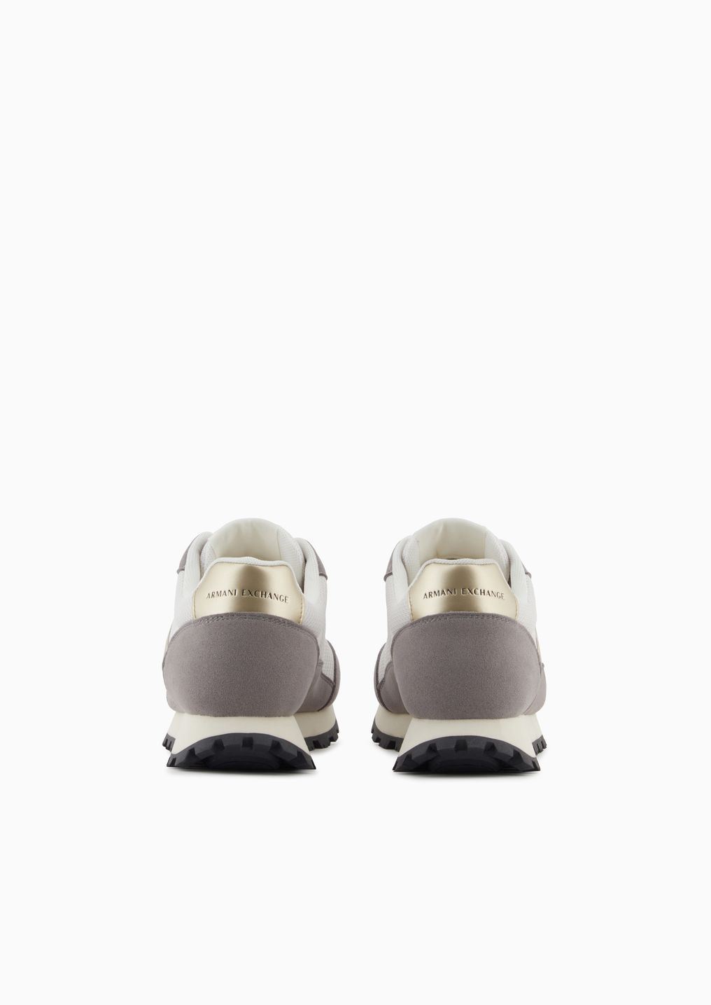 Baskets Armani Exchange en maille grise et daim