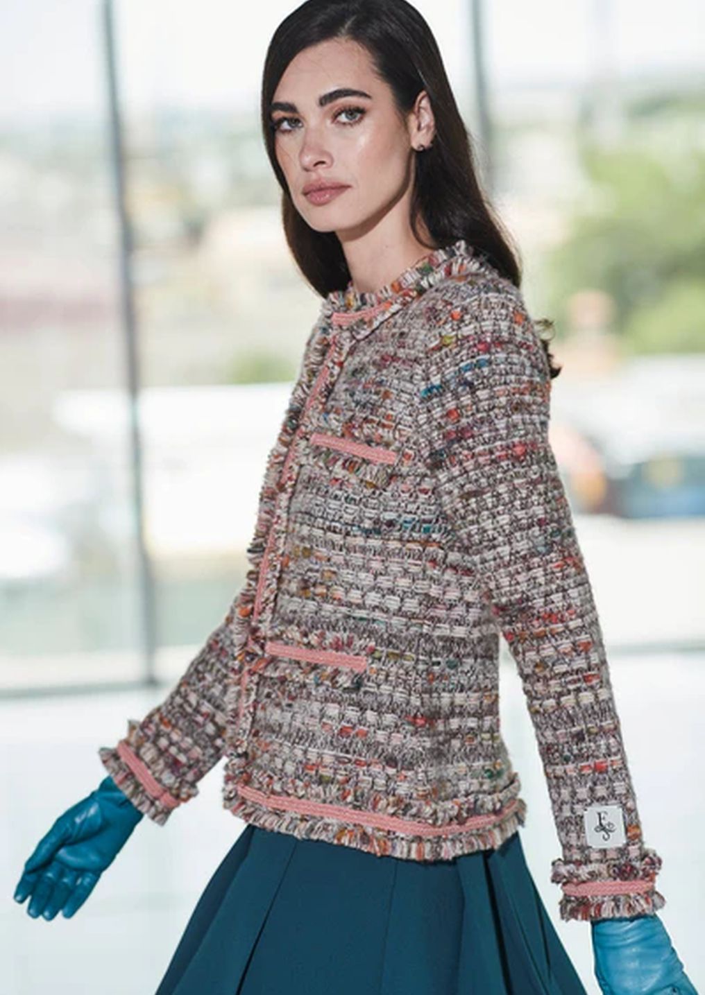 Chaqueta The Extreme Collection Tweed Cacao Lilou