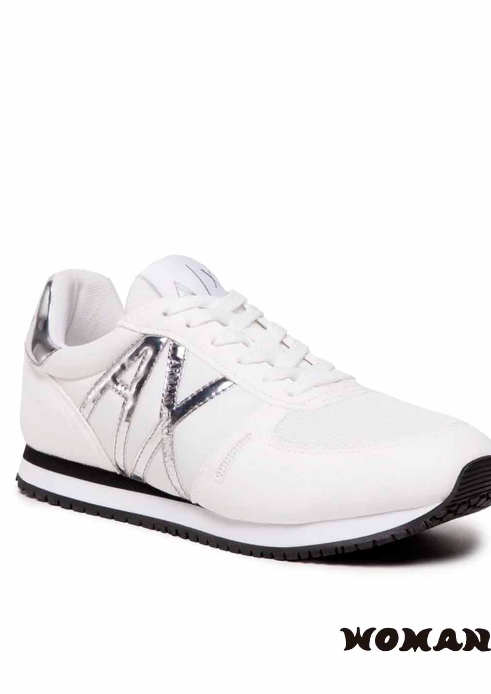 Armani Exchange Sneakers White Silver